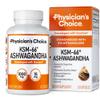 Physician's CHOICE KSM-66 Ashwagandha Root Powder Extract 1,000mg - Organic - with Black Pepper for Maximum Absorption - 5% Withanolides - Stress, Mood & Athletic Support - 60 Vegan Capsules view 1
