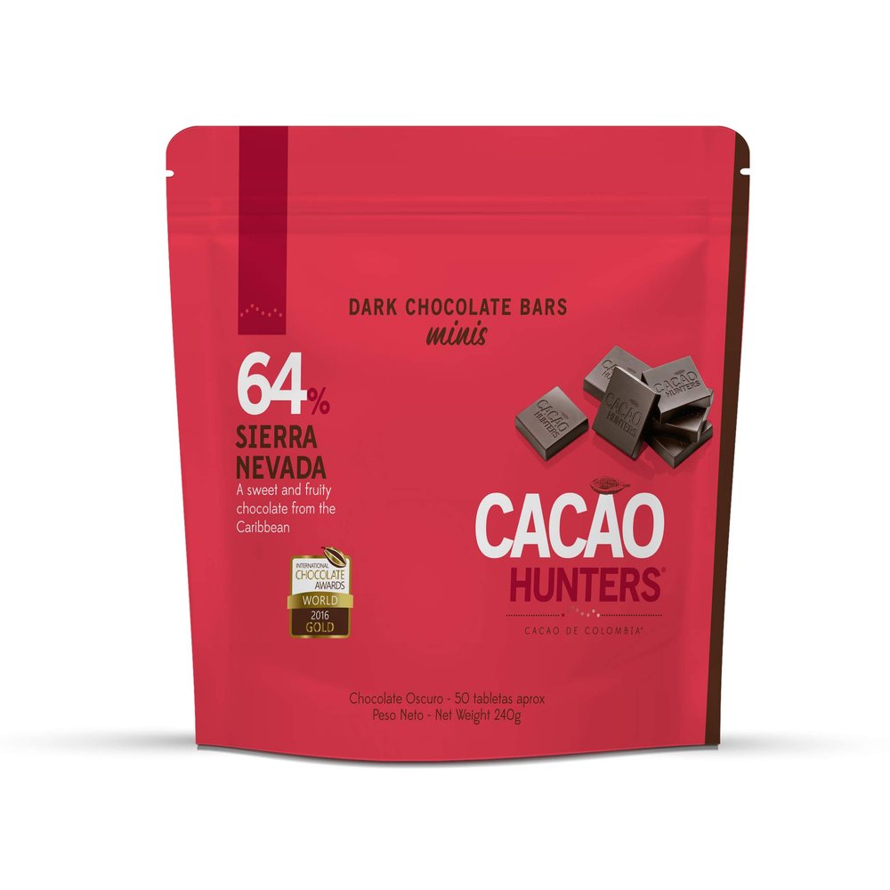 Cacao Hunters Sierra Nevada 64% Minis (240g), (Pack of 50)