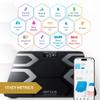 INEVIFIT EROS Bluetooth Body Fat Scale Smart BMI Highly Accurate Digital Bathroom Body Composition Analyzer with Wireless Smartphone APP 400 lbs 11.8 x 11.8 inch (Black) view 2