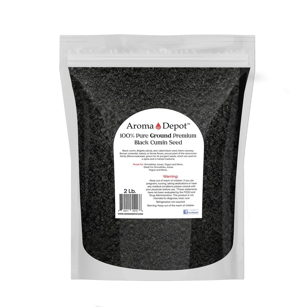 2 lb Black Seed Powder,GROUND (Nigella Sativa), Black Cumin, Kalonji,100% Non-GMO NON-Irradiated & Gluten Free