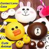 AKOAK 3 Pcs/set Contact Lens Case, Cute Animal Contact Lens Case Rabbit, Bear and Duck, Travel Kit Easy Carry Mirror Container view 2