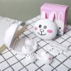 AKOAK 3 Pcs/set Contact Lens Case, Cute Animal Contact Lens Case Rabbit, Bear and Duck, Travel Kit Easy Carry Mirror Container view 4