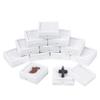 BENECREAT 24PCS White Gemstone Display Box Jewelry Box Container 1.57x0.6 with Clear Top Lids for Gems,Jewelry and Festival Gift Packing view 1