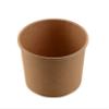 EcoQuality [500 Pack] 8 oz Disposable Kraft Paper Soup Containers with Plastic LIDS - Half Pint Ice Cream Containers, Frozen Yogurt Cups, Restaurant, Microwavable, Take Out, Food Storage, Recyclable view 2