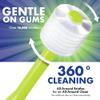 Brilliant Oral Care Child Toothbrush with Soft Bristles and Round Head, for a Kid Approved, Easy to Use All-Around Clean Mouth, Ages 2-5 Years, Lime, 3 Pack view 4
