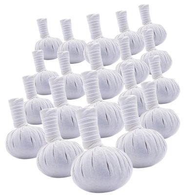 Pack of 20 Large Thai Spa Herbal Massage Compress Ball Warm Hot Therapy LUK Pra KOB 200 g.