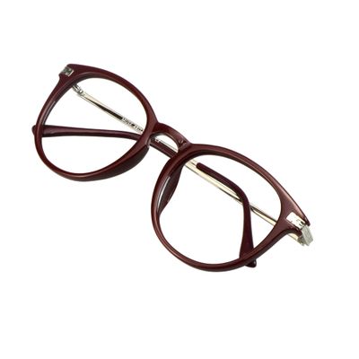VisionGlobal Blue Light Blocking Glasses for Women, Anti Eyestrain, Computer Reading, TV Glasses, Stylish Oval Frame, Anti Glare (Red, 2.25 Magnification)