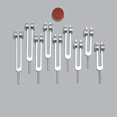 Solfeggio Tuning Fork Set of 9 Weighted