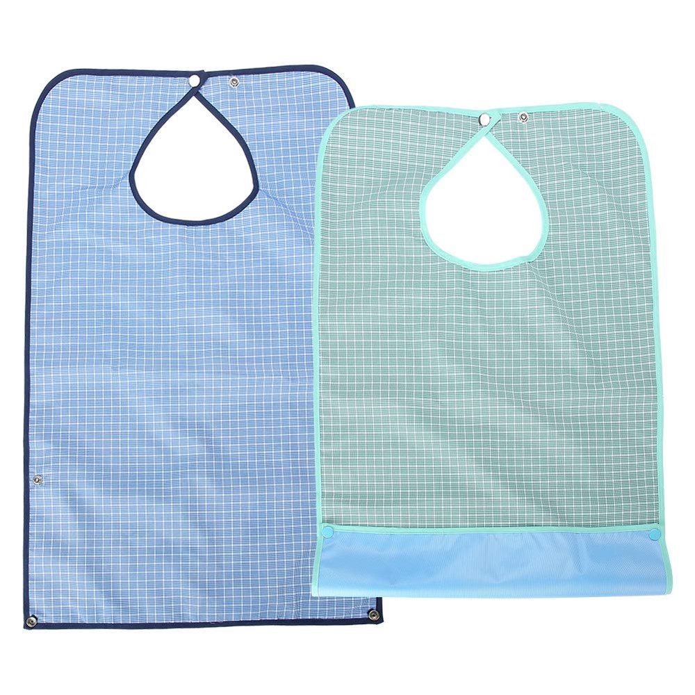 Crazy Sales Adult Bibs For The Elderly, TwoPiece HighGrade, Washable And Waterproof Bibs For The Canteen. Both Men And Women Can Eat The Bibs, Washable And Reusable