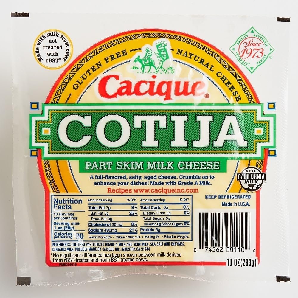 Cacique Cotija Cheese, Gluten Free, Natural, 10 Ounces (Pack Of 12)