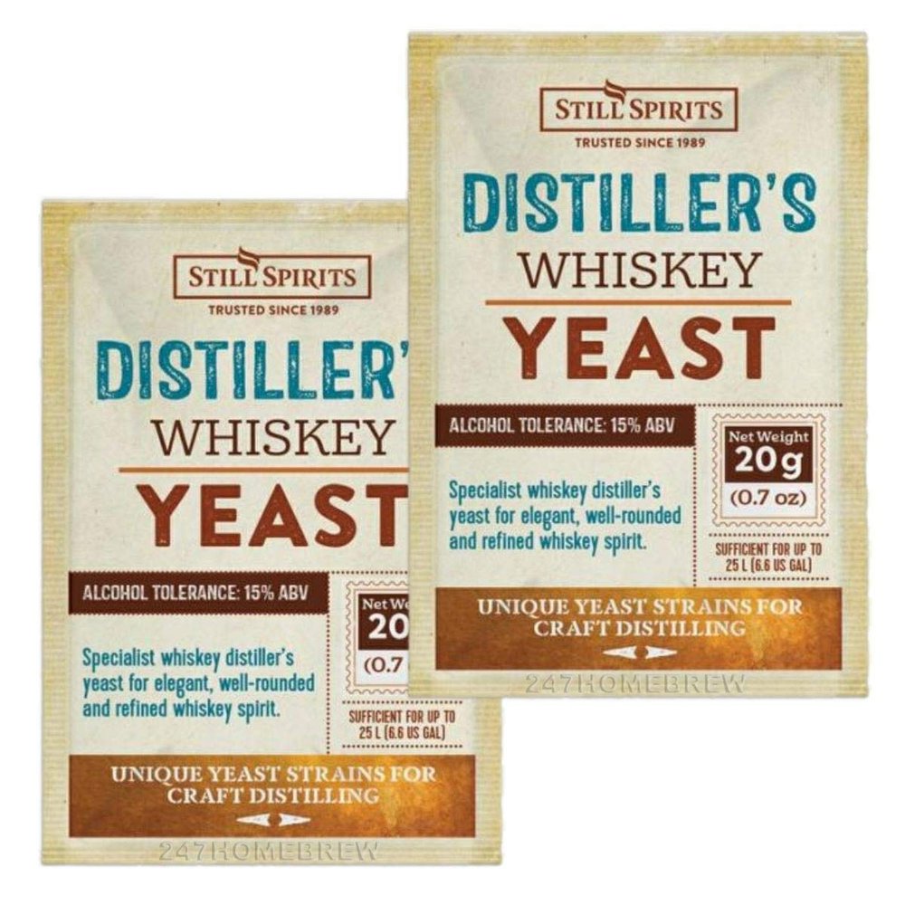 2x Still Spirits Distillers Whisky Yeast 20g for 25L 15% ABV