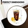 Green Direct 20 oz. Disposable Clear Drinking Plastic Cups for Boba Tea Ice Coffee 100 Pack view 2
