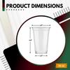 Green Direct 16 oz. Disposable Clear Drinking Plastic Cups for Boba Tea Ice Coffee 100 Pack view 2