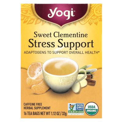 Yogi Tea Organic Sweet Clementine Stress Support Supplement, 16 Count