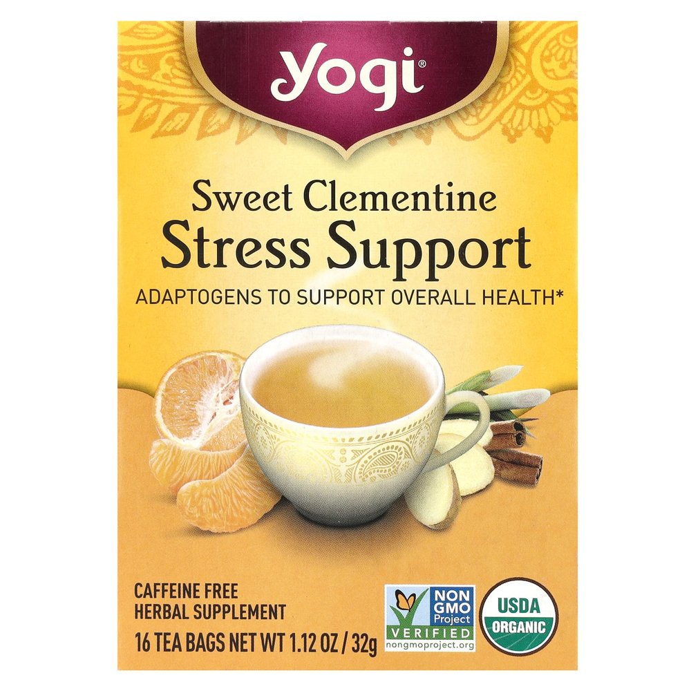 Yogi Tea Organic Sweet Clementine Stress Support Supplement, 16 Count
