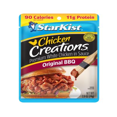 StarKist Chicken Creations Original BBQ Pouch (2.6 oz - 1 Pack) Fully Cooked High Protein White Meat, Soy Free, No Draining, Ready to Eat for Salad and Sandwiches