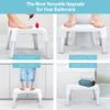 Better Living Products Smart Multi-Purpose Bathroom/Shower Stool, White with Aluminum Legs view 2