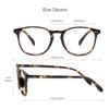 VisionGlobal Blue Light Blocking Glasses for Women/Men, Anti Eyestrain, Computer Reading, TV Glasses, Stylish Oval Frame, Anti Glare (Floral, No Magnification) view 3