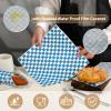 EUSOAR Deli Paper, 11" x 10" Dry Wax Paper 200pcs, Blue Food Basket Liner Food Wrap Paper for Burrito Omelette Patties Taco, Restaurants, Churches, BBQ, Party view 3