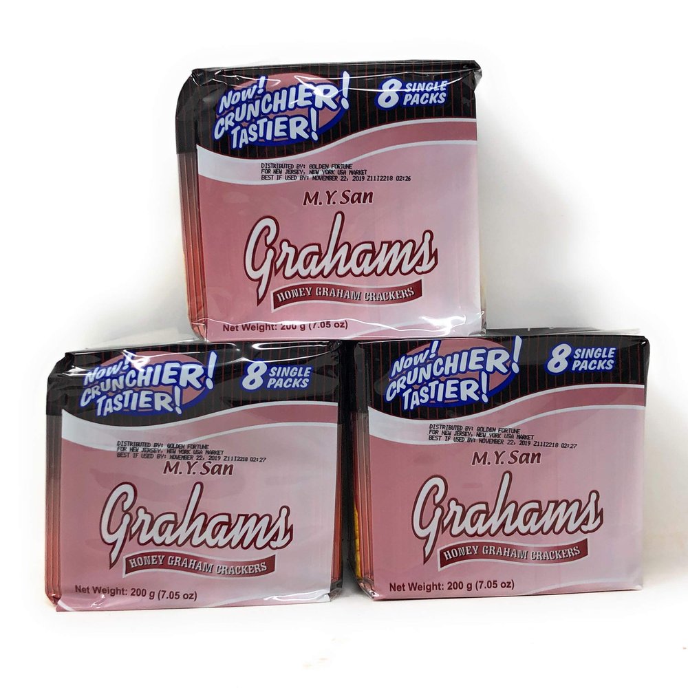 M.Y. San Honey Graham Crackers Net Wt 200g (7.05oz), 3 Pack