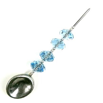 Aficionada Style IV Aquamarine Swarovski Crystals Cigar Nub Pick Cigar Stick