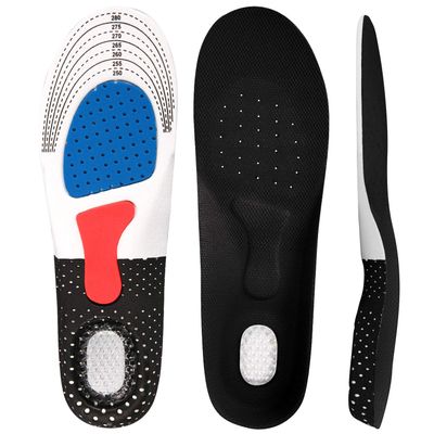 Shoe Insoles for Men & Women Plantar Fasciitis Orthotic Inserts Shock Absorbing Anti Fatigue for Walking, Runing and Sports (Mens(10-11.5),Black)