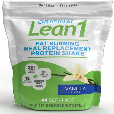 Lean1 Vanilla, Meal Replacement Protein Shake, 44 Servings in a 5lb Bag
