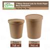 115mm Vented Lids for Kraft Paper Soup Containers [500 PACK] - Fits 26oz, 32oz EcoQuality Ice Cream Containers, Frozen Yogurt Cups, Restaurant, Microwavable, Take out, Food Storage, Recyclable view 3