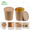 115mm Vented Lids for Kraft Paper Soup Containers [500 PACK] - Fits 26oz, 32oz EcoQuality Ice Cream Containers, Frozen Yogurt Cups, Restaurant, Microwavable, Take out, Food Storage, Recyclable view 4