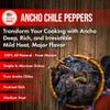 Dried Ancho Chiles Peppers 4 oz  Natural & Premium for Authentic Mexican Mole, Sauces, Stews, Salsas, and More! Sweet & Smoky Flavor with Mild to Medium Heat to Elevate Your Favorite Recipes. view 3