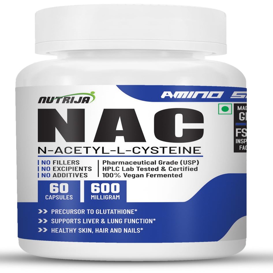 NutriJa N-Acetyl CYSTEINE (NAC) (600 MG) - 60 Capsules