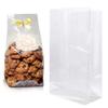 APQ Clear Gusseted Poly Bags, 4 x 2 x 10 Inch. Pack of 100 Gusseted Plastic Bags 1 Mil Thick for Favors with Open Top. Clear Plastic Bags for Packaging Cookies, Popcorn, Candies, Homemade Bread view 1