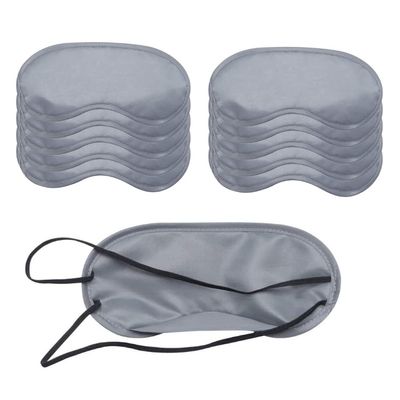 AKOAK 10 Pieces Game Party Sleep Travel Eye Mask, Lightweight Shading Eye Protection Rest Eye Mask, with Nose Pad and Adjustable Strap, Unisex (Light Grey)