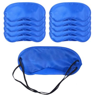 AKOAK 10 Pieces Game Party Sleep Travel Eye Mask, Lightweight Shading Eye Protection Rest Eye Mask, with Nose Pad and Adjustable Strap, Unisex (Dark Blue)