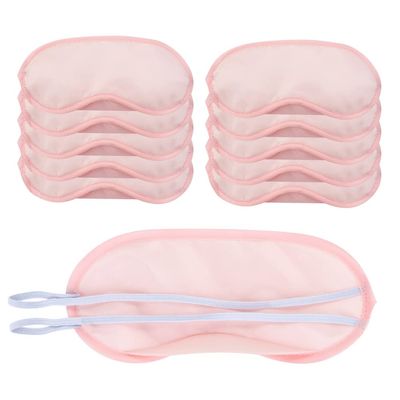 AKOAK 10 Pieces Game Party Sleep Travel Eye Mask, Lightweight Shading Eye Protection Rest Eye Mask, with Nose Pad and Adjustable Strap, Unisex (Pink)