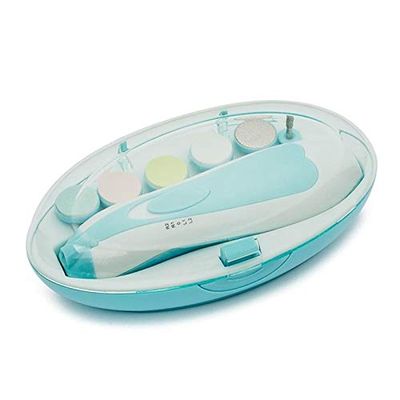 Electric Baby Nail Trimmer 12 in 1, Baby Nail File Kit, Safe Electric Baby Nail Trimmer, Additional Replacement Heads, Newborn Toddler Toes and Fingernails, Trim and Polish by Larimar