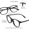 Blue Light Blocking Glasses for Women/Men, Anti Eyestrain, Computer Reading, TV Glasses, Stylish Oval Frame, Anti Glare (Black, 1.50 Magnification) view 2