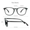 Blue Light Blocking Glasses for Women/Men, Anti Eyestrain, Computer Reading, TV Glasses, Stylish Oval Frame, Anti Glare (Black, 1.50 Magnification) view 3