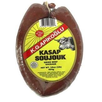 APIKOGLU Kasap Halal Soujouk 1lb vac pack Butcher Style