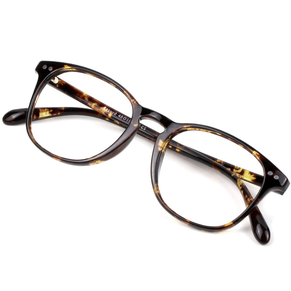 VisionGlobal Blue Light Blocking Glasses for Women/Men, Anti Eyestrain, Computer Reading, TV Glasses, Stylish Oval Frame, Anti Glare (Floral, 1.00 Magnification)