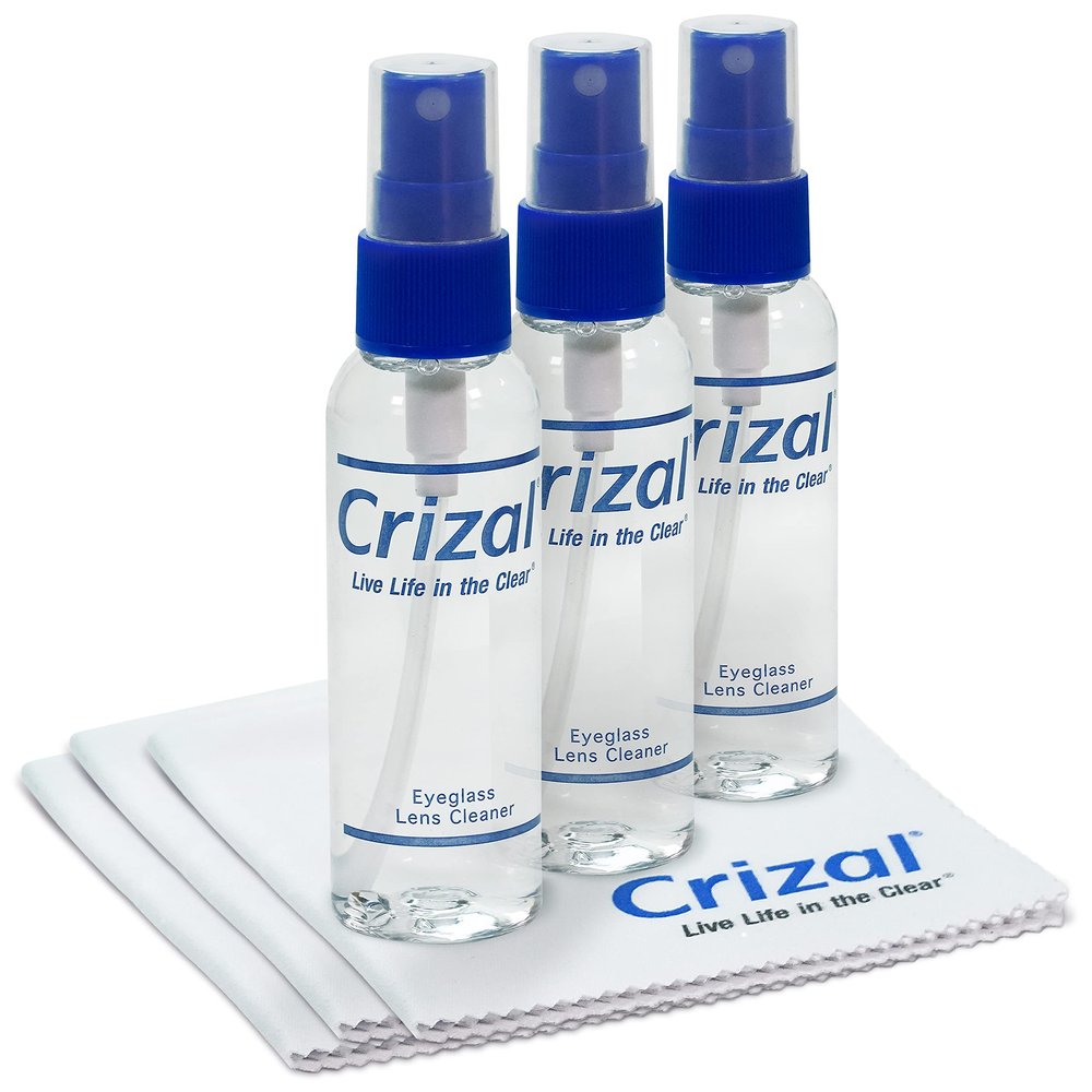 Crizal Lens Cleaning Kit 3 Cloths +3 Solutions Designed & Tested for AR-Coated Lenses Complete AR Lens Care System