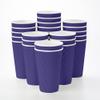Restaurantware Ripple Wall Coffee Cups 25 Count 16 Ounce Insulated Royal Purple Paper Cups, Rolled Rim Spill-Resistant Disposable Paper Non-Slip for Coffee, Beverages view 1