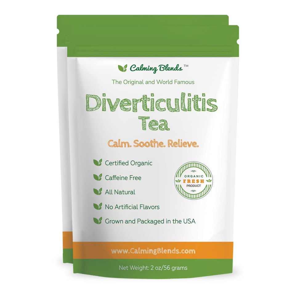 Calming Blends Diverticulitis Tea | All Natural, Caffeine Free, Digestive Health | 2 Pack