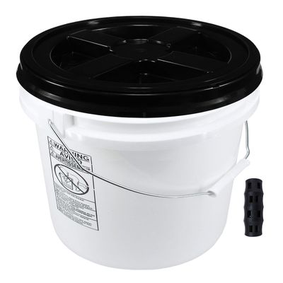 100 mil Extra Heavy Duty 20 Liter (5.28 Gallon) Bucket with Gamma Seal Lid (Black)