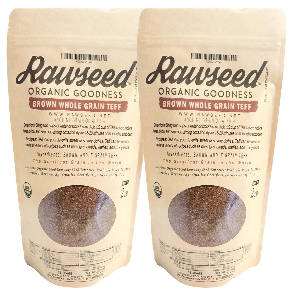 Rawseed Organic Brown Whole Grain African Teff (Rawseed Organic Brown Whole Grain African Teff 2 Lbs 2 Pack