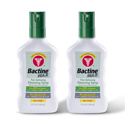 Bactine MAX 5 oz Pain Relieving Spray 2 pk