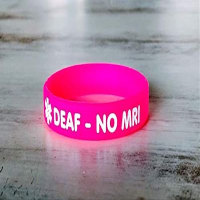Cochlear Implant Medical Alert Band (Pink, Extra Small (5.12"))