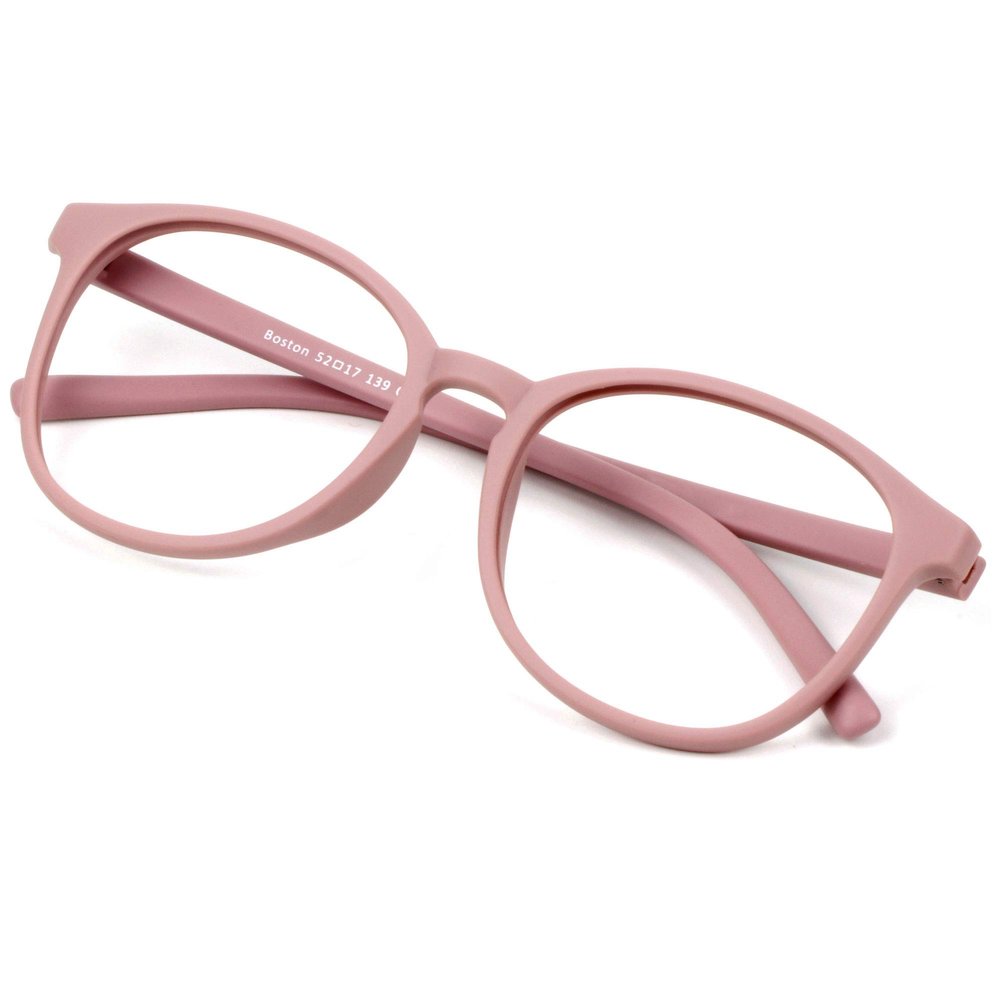 VisionGlobal Blue Light Blocking Glasses for Women/Men, Anti Eyestrain, Computer Reading, TV Glasses, Stylish Square Frame, Anti Glare (Pink, 2.00 Magnification)