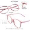 VisionGlobal Blue Light Blocking Glasses for Women/Men, Anti Eyestrain, Computer Reading, TV Glasses, Stylish Square Frame, Anti Glare (Pink, 2.00 Magnification) view 2