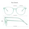 VisionGlobal Blue Light Blocking Glasses for Women/Men, Anti Eyestrain, Computer Reading, TV Glasses, Stylish Square Frame, Anti Glare (Green, 1.50 Magnification) view 3